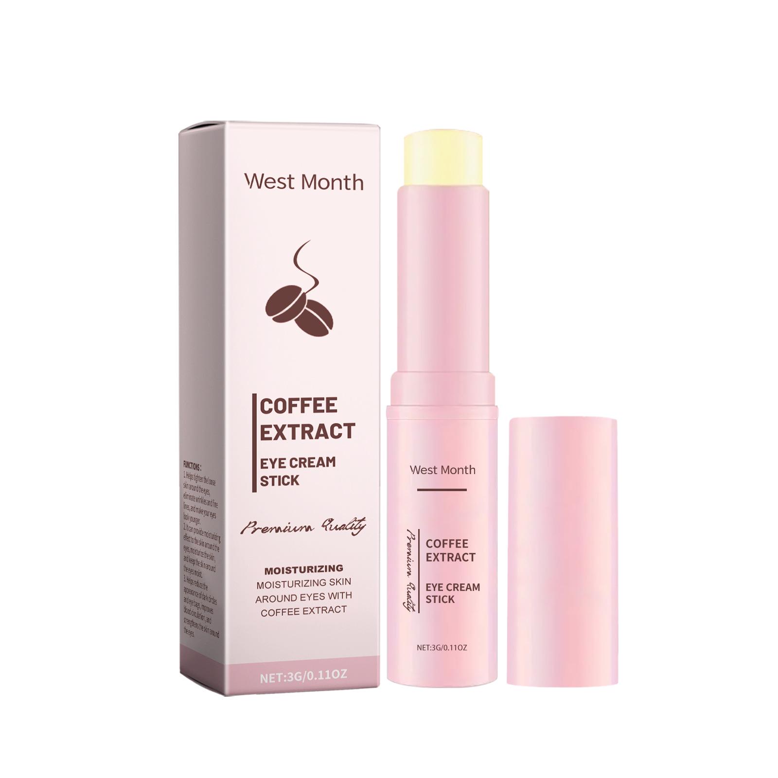 

West Month Caffeinated Eye Cream Stick: Gentle, Soft, Moisturizing Daily Care for Delicate Eye Area.