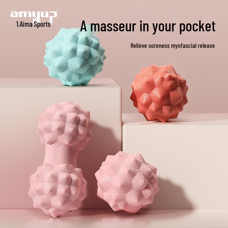 

Plantar Fascia and Neck Massage Peanut Ball - For Muscle Relaxation, Shoulder Tension Relief, and Back Yoga.