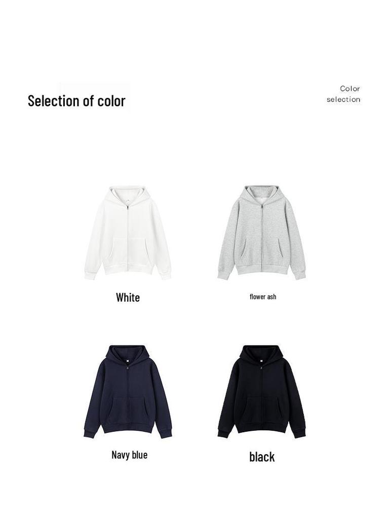 European American Loose Knit Zip-Up Hooded Cardigan - Casual Autumn/Winter Jacket for Couples