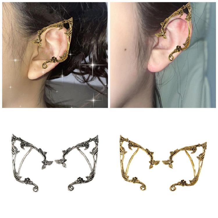 Not Piercing Earrings Gothic Ear Clip Stylish Ear Cuff Women Ear Jewelry Suitable for Fashion Youthful Women and Girls