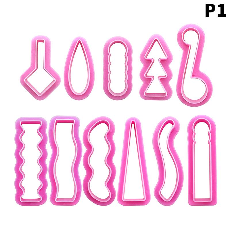 1Set Polymer Clay Earring Cutter Multiple Shapes Clay Cutter Geometric Shape Clay Pendant Polymer Clay Tool Cookie Cutter