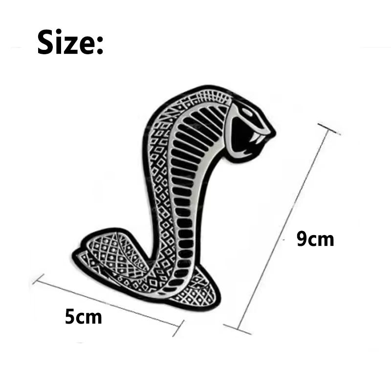 1Pc Metal Snake adder Badge Sticker Car Front Grille Side Fender Rear Trunk Emblem Decal Styling Accessories