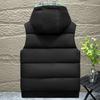 Fashion Fake Two Pieces Warm Vest for Man Winter Sleeveless Jackets Hooded Plus Size Thick Man Coat