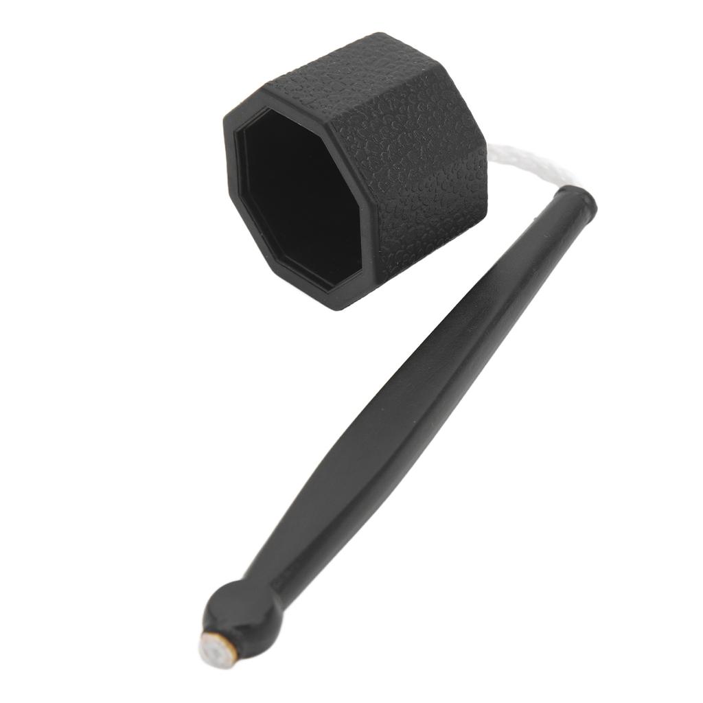 Pool Cue Chalk Holder Cover Octagonal Design Lightweight Black Plastic Pool Chalk Holder for