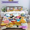3pcs Mickey and Friends Party Quilt Cover Set - Soft and Cozy Bedroom, Guest Room and Dorm Decorative Bedding 3-Piece Set 1 Quilt Cover + 2 Pillo