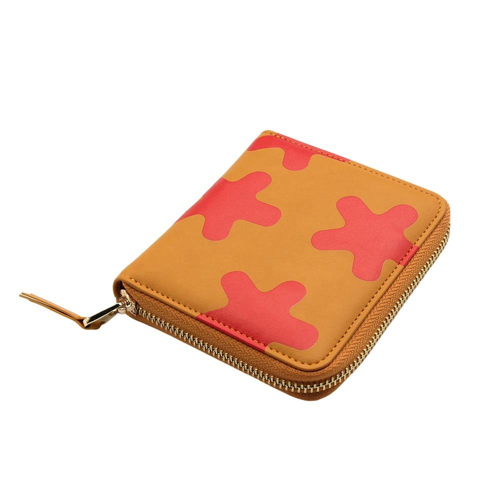 

Гуанчжоу кошелек из коровьей кожи с принтом, сумка для мелочи, на молнии, короткая сумка для мелочи, OEM OEM коричневый