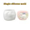 Cat Shape Silicone Flowerpot Mold Soft Non-stick Candle Cup Mold Eco-Friendly Handmade Storage Jar Mold Succulent Plant Pot