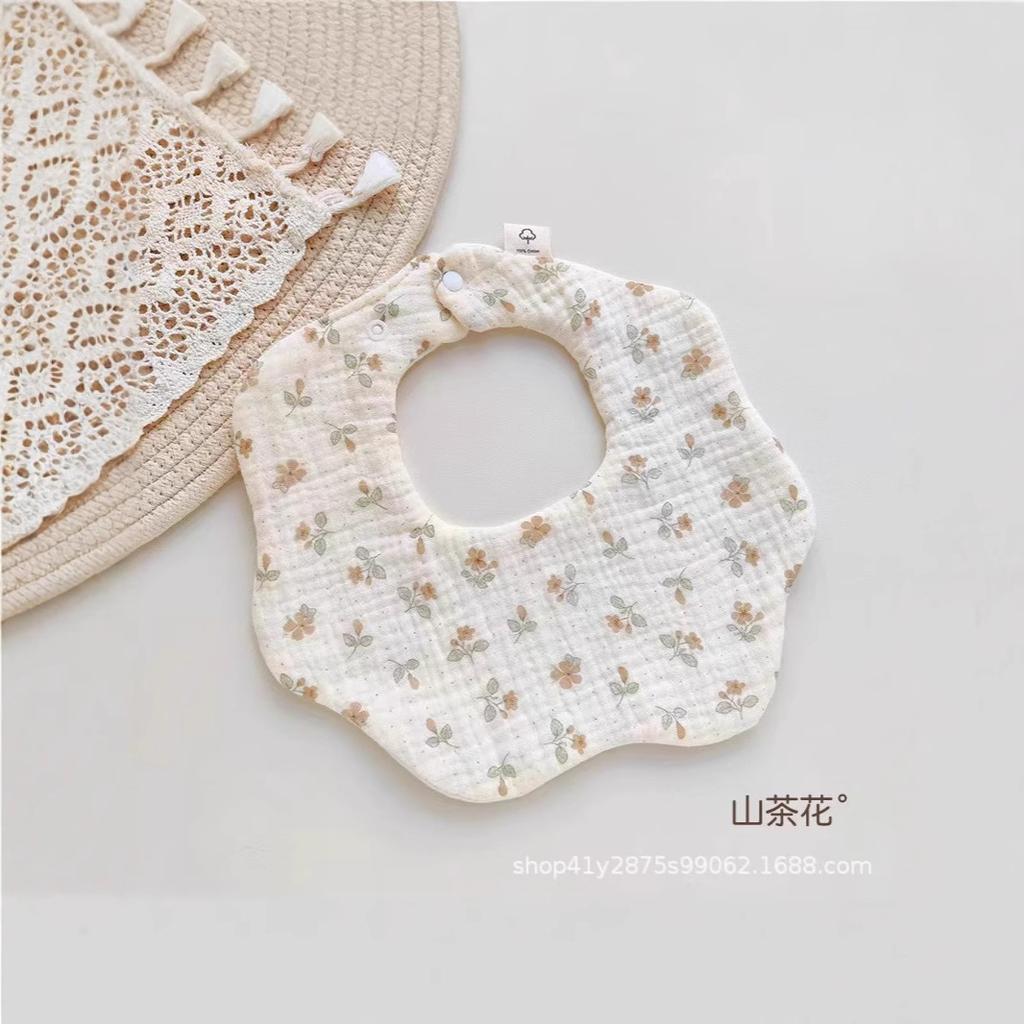 Baby Cotton Gauze Waterproof Bib Soft Breathable Newborn Drool Catcher Gentle On Skin Daily Care Essential For Infants