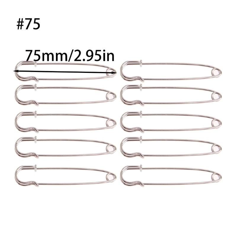 10 Pieces DIY Safety Pins Blanket Pins Spring Lock Pins for DIY Brooch Making