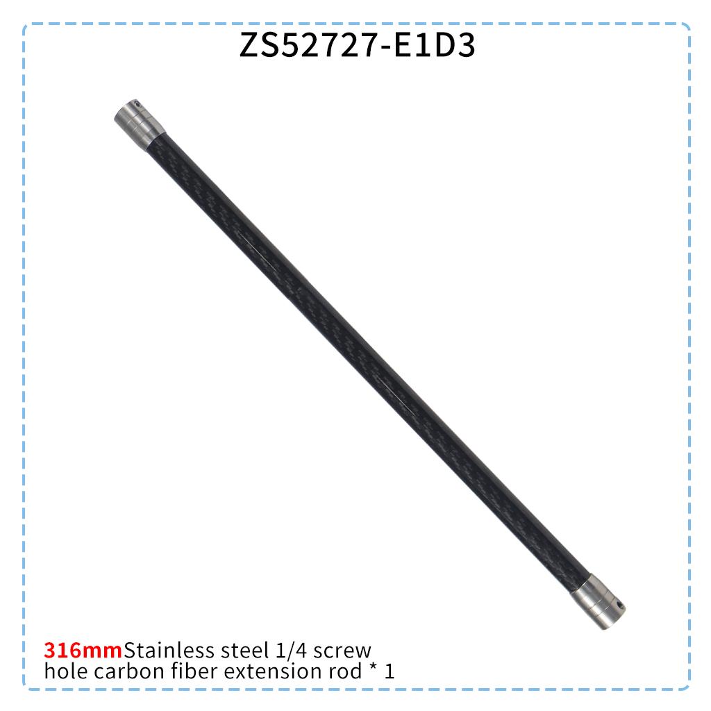 Carbon Fiber Extension Pole 1/4" Selfie Stick Extendable Rod Stainless Steel Screw Hole for Gopro DJI OSMO 360 Action Camera 7