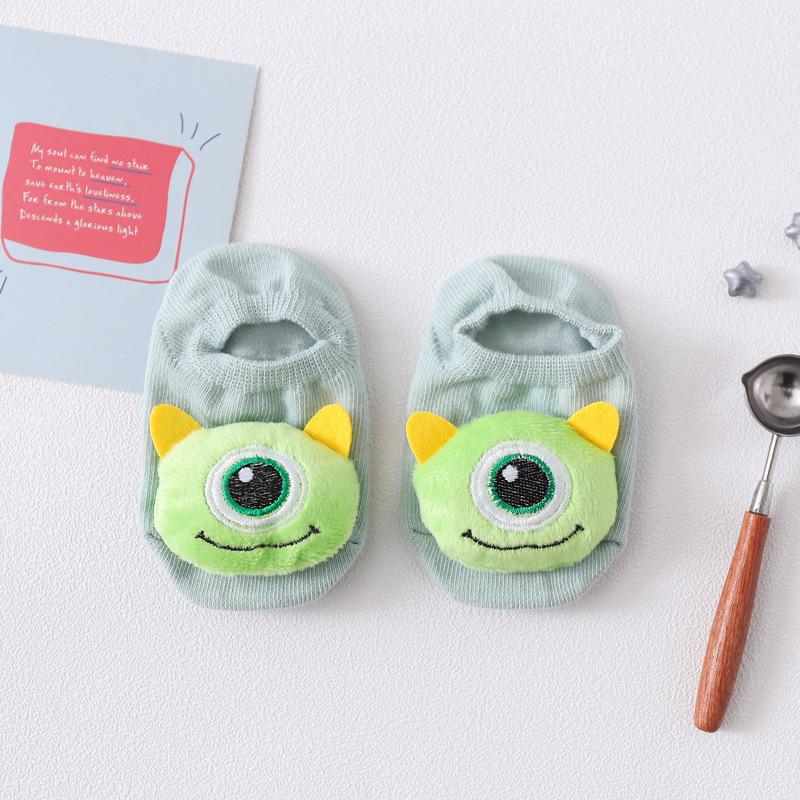 Spring & Autumn 2023 Baby Non-slip Invisible Socks: 3D Cartoon Doll Floor Socks