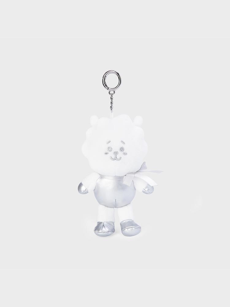 LINE FRIENDS BT21 RJ Silver Edition Plush Doll Keychain
