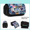Stitch Double Layer Pencil Case With Polyester Material For Students And Office Use