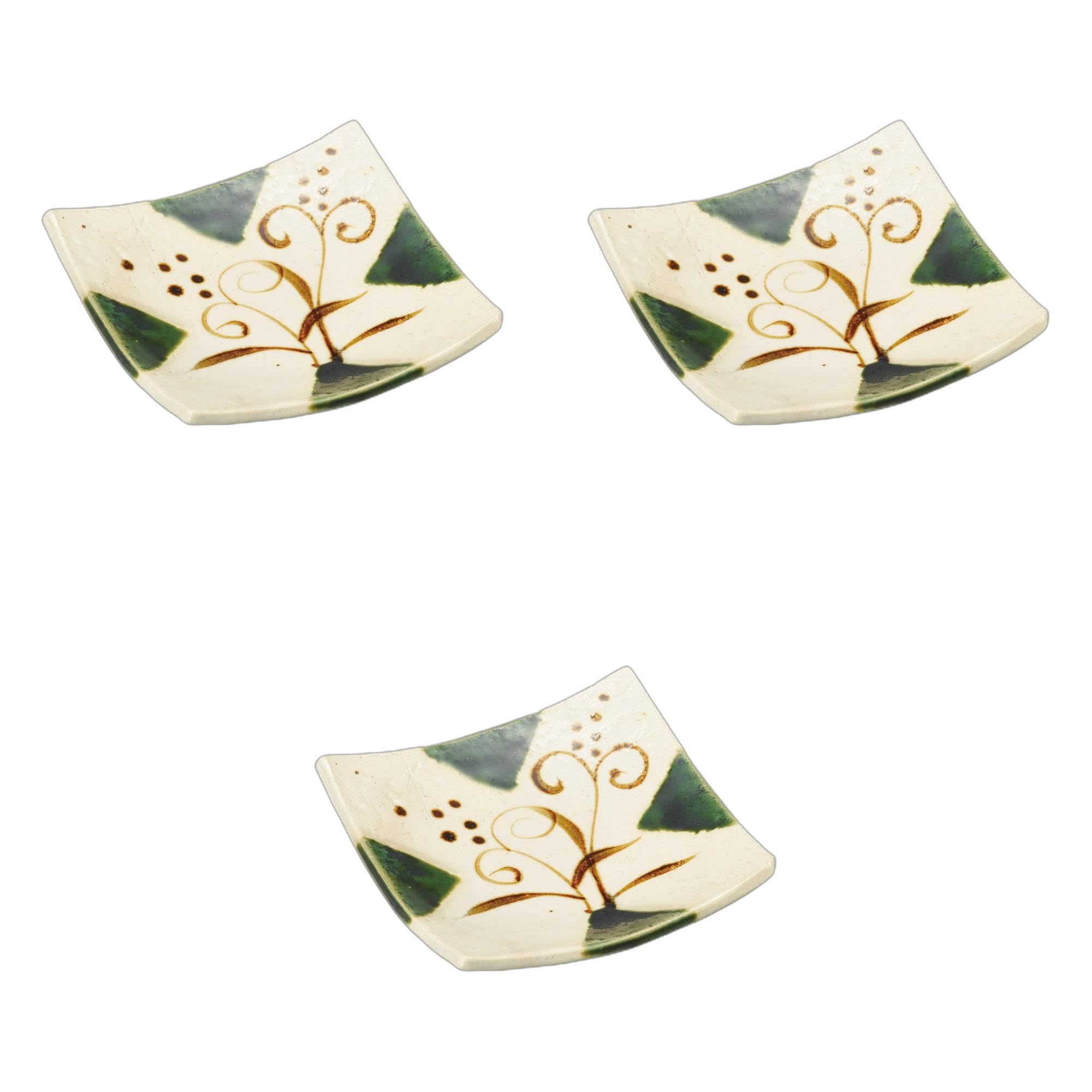 

Setomonohonpo Set of 3 Oribe Rice Ear Individual Plates x 12 x Individual Ceramic (Setomonohonpo) [12 2.8cm] Plates,