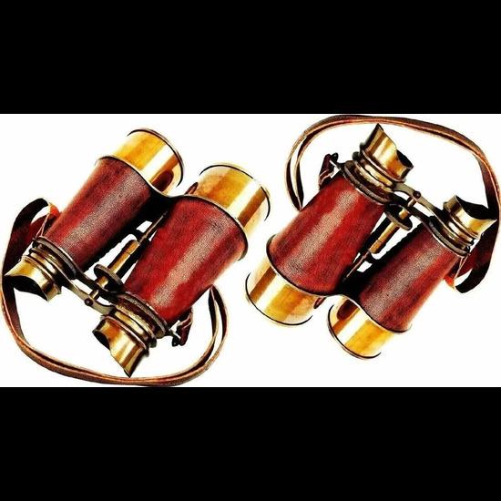 

Колекція 6-дюймовий вінтажний морський бінокль зі шкіри та латуні~старовинний піратський телескоп-телескоп у подарунок