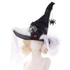 Halloween Witch Hat With Spider Embellishments For Party Cosplay And Dark Magic Decor