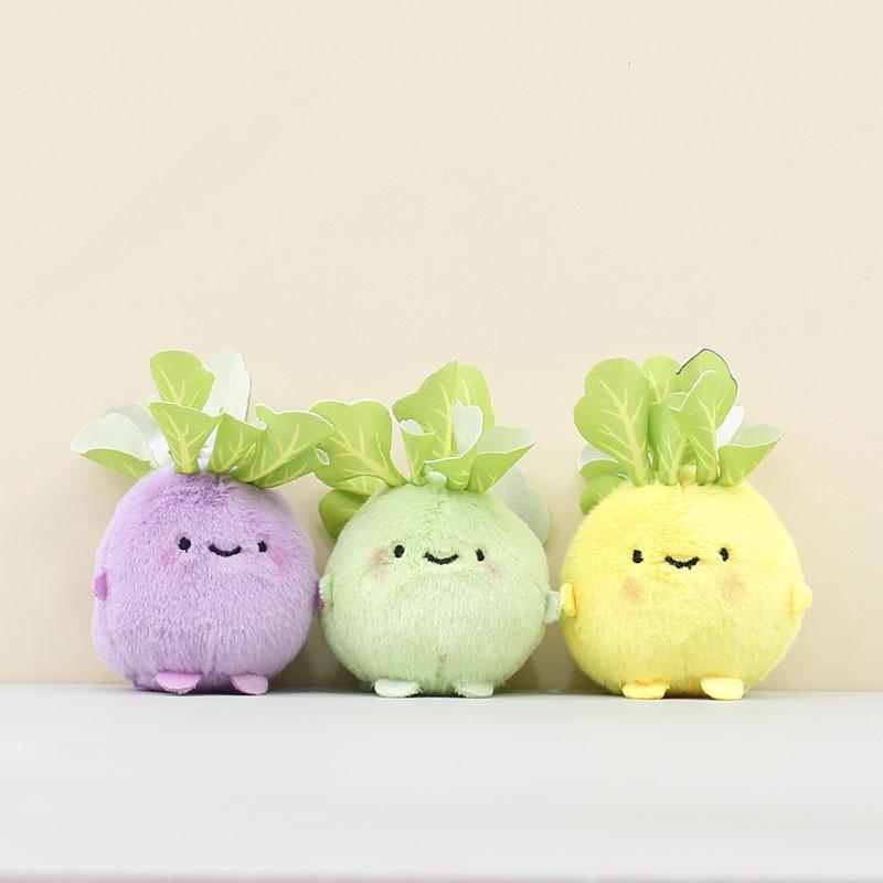 Plush Creative Cabbage Keychain Adorable Kohlrabi Doll Bag Charm Accessory Purse