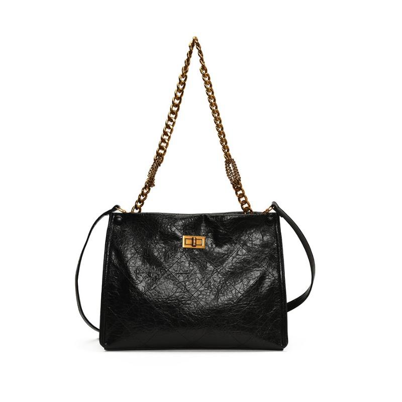Rhombus chain bag women's large-capacity new fashion versatile shoulder messenger bag retro commuter bag