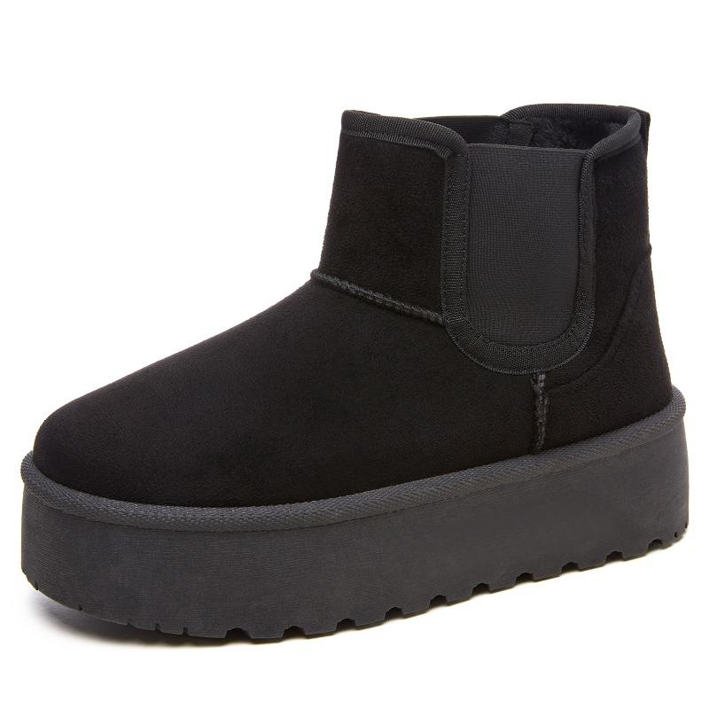 Women's Snow Boots, Fleece and Thickened Cotton Shoes, Versatile Women's Boots, Cold-proof and Warm Cotton Boots