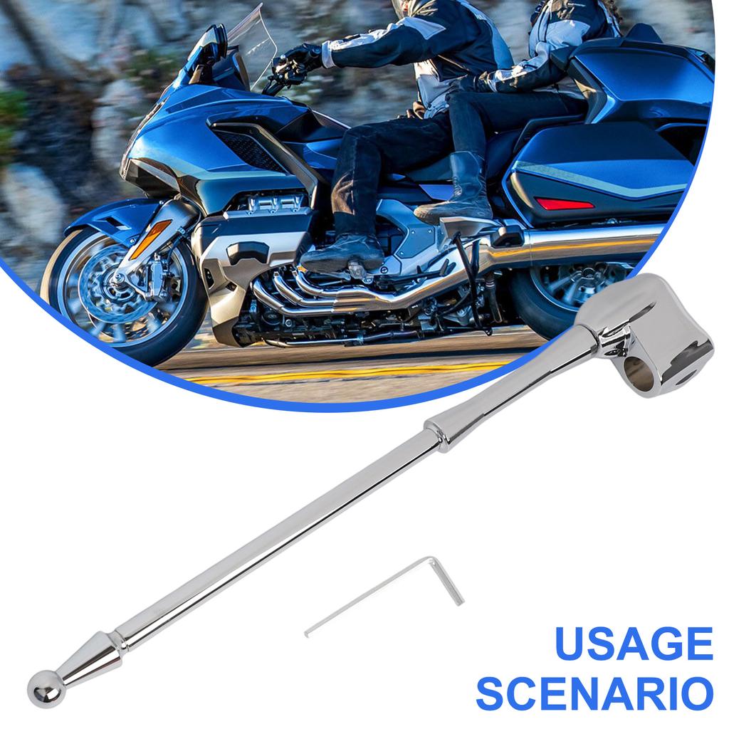 Chrome Motorcycle Flag Mount Accessories Motorcycle Luggage Holder Size As Shown Motorcycle Flag Pole Mount Long Service Life