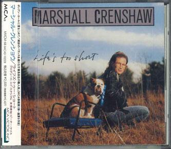 

CD MARSHALL CRENSHAW - Life s Too Short MVCM66PROMO MCA VICTOR Japan Obi Pop Used