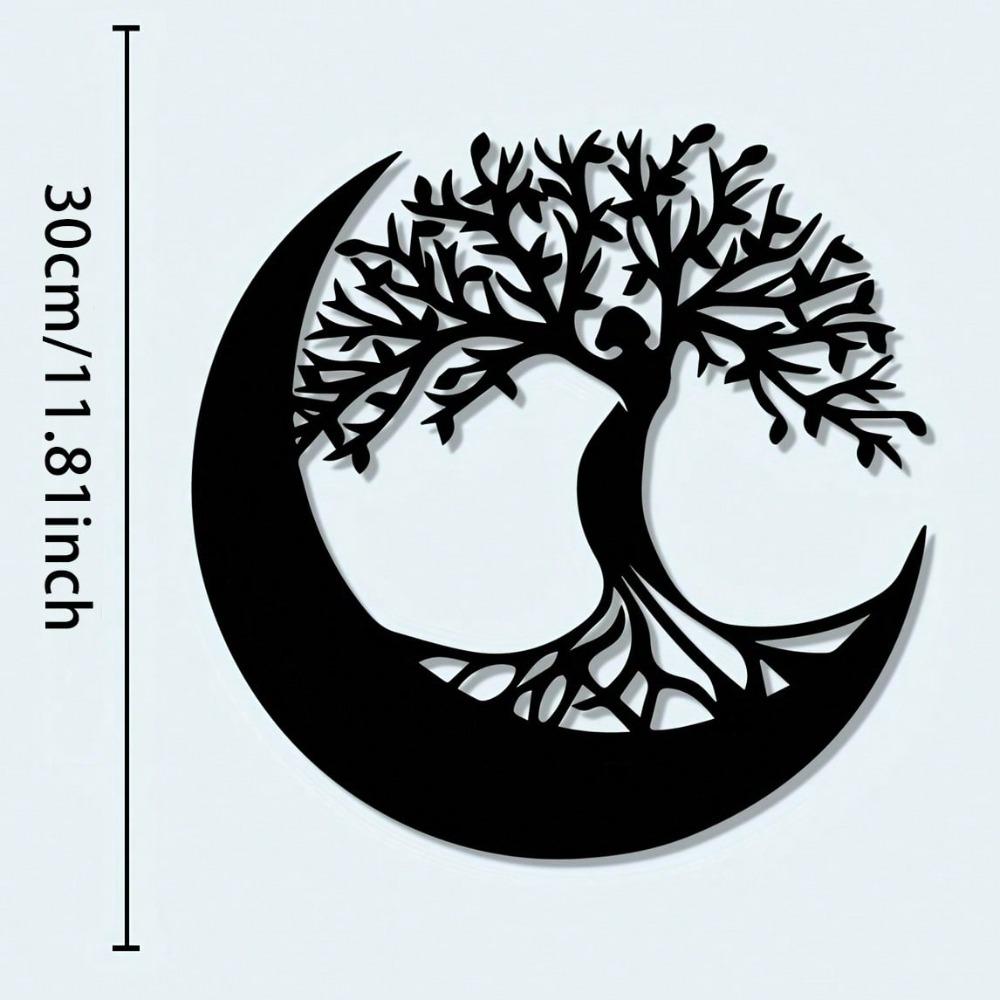 Celtic Knot Moon Phase Metal Wall Art Tree of Life Bohemian Decor Yoga Studio Gift разноцветный