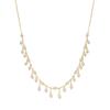 Necklace - LUXENTER - Fyre - White Crystal - 18 Carat Yellow Gold Finish - 42 Cm + 3 Cm