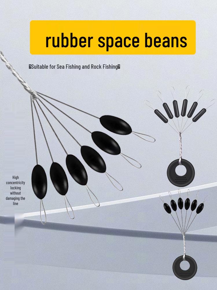 High-Quality Olive-Shaped Fishing Rubber Beads - Tight Grip, Small Size, 100-Pack for Competitive Fishing