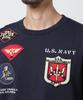 AVIREX TOP GUN PATCHED L/S T-SHIRT 783-3930018 Men's M 120 Navy