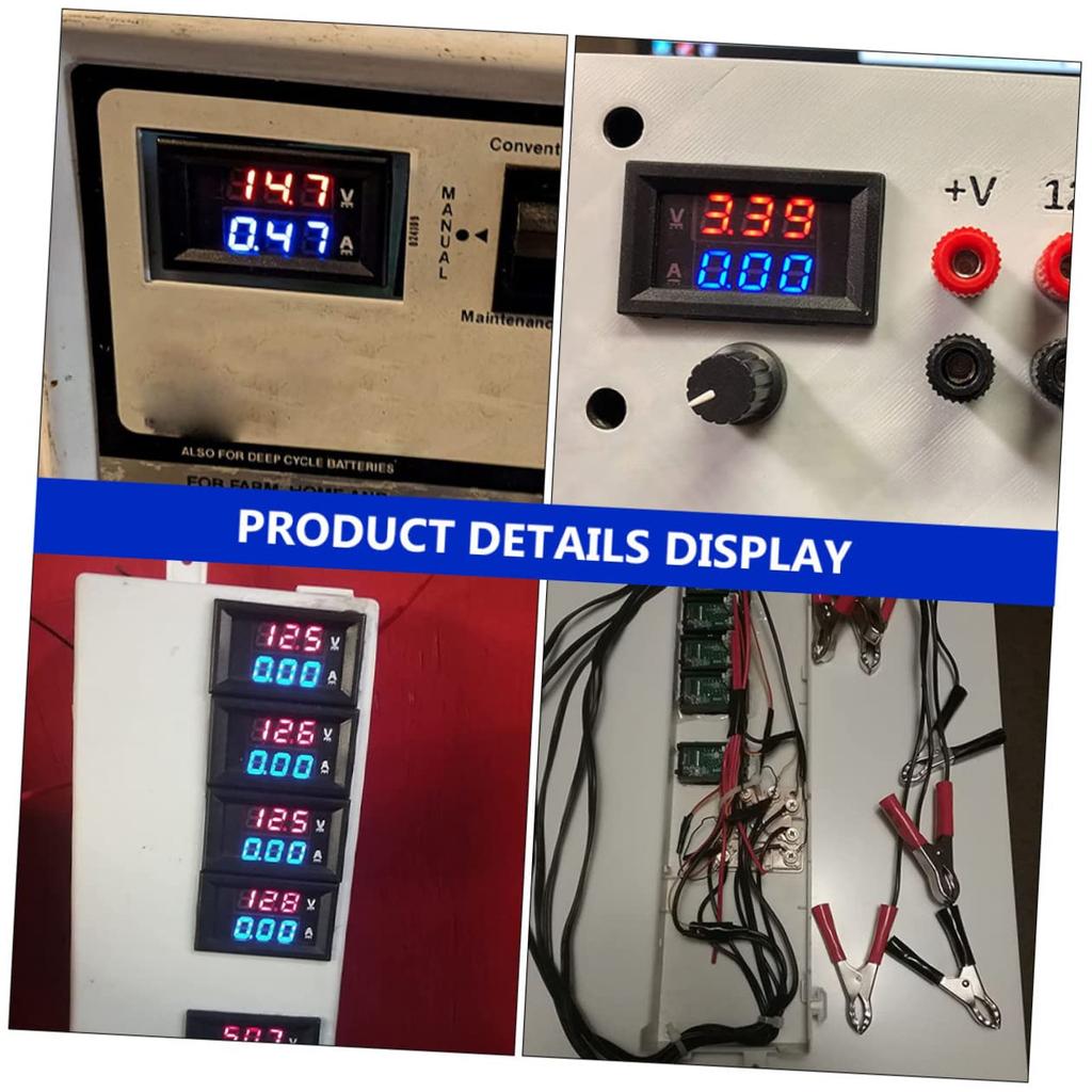 LALADEFIEE 5pcs Voltage and Current Voltage Tester Digital Ammeter Car Digital Voltmeter Led Panel