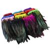 2Meter Black Rooster Tail Feathers Trim 10-12Inches Pheasant Feather Fringe Ribbon Dancers Supplies Carnival Coque Plumas