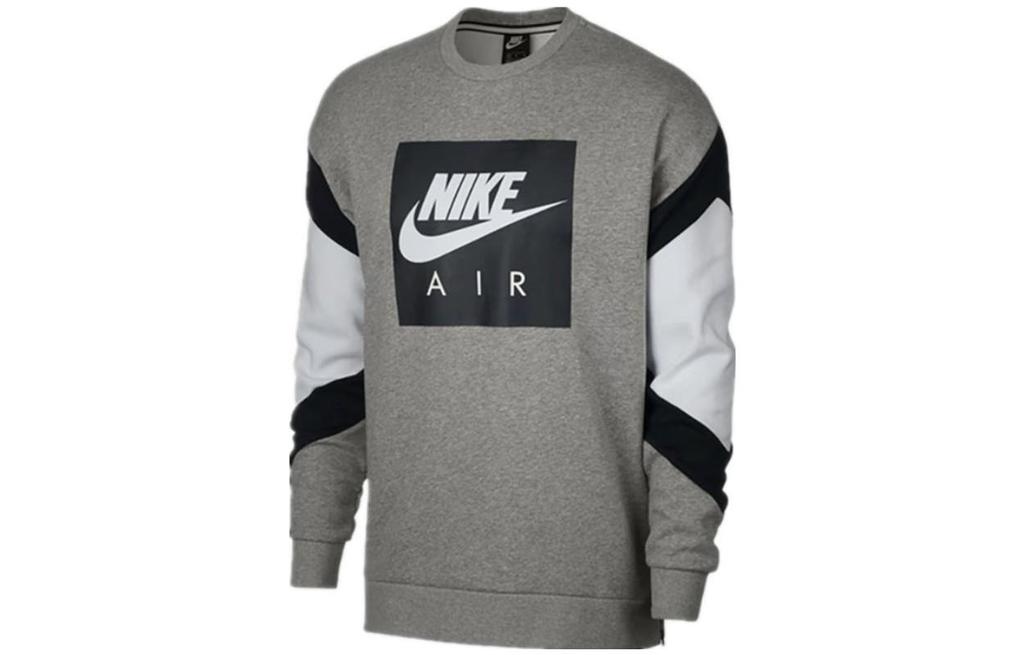 Nike Sweatshirts Men's Gray White Crew Neck Moderate Other 928636-063