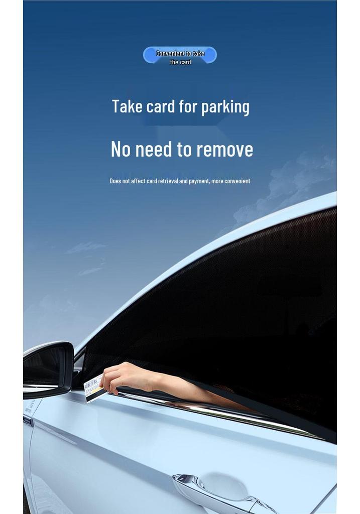Car Window Sunshade & Anti-Mosquito Mesh Curtain for Privacy and Insect Protection
