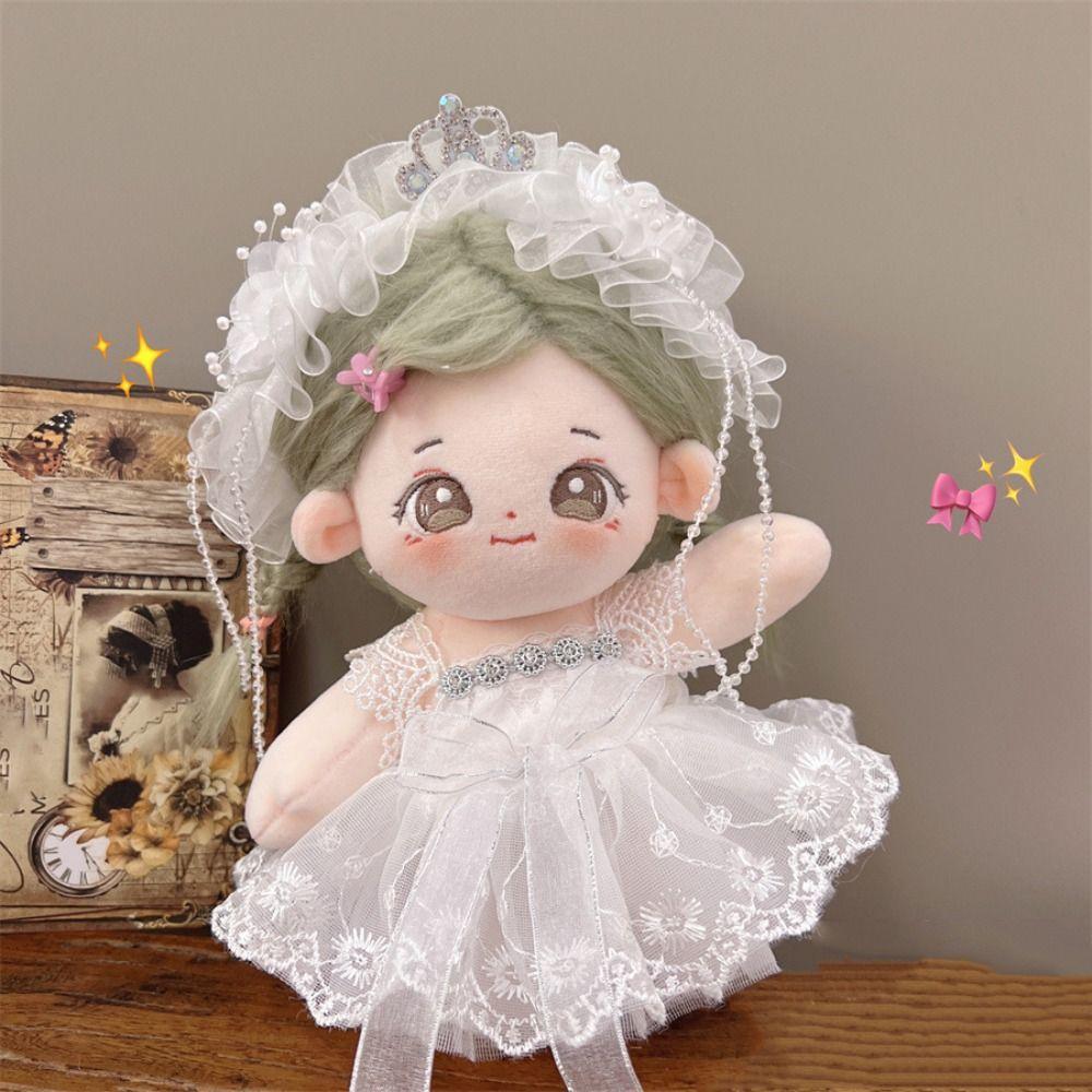 Princess Skirt 20cm Cotton Doll Dress Academic Style Plush Doll Clothes Doll Accessories