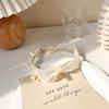 2025 Lace Pearl Fold Hair Bands For Women Korean Style Wide-Brimmed Sponge White Headband  Elegant Hair Band