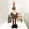 Christmas Cloth Doll Decoration Telescopic Long-Leg Reindeer/Snowman/Santa Claus Shelf Table Centerpiece