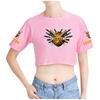 Icrimax Letter Printed Girl Tee Shirt Summer Crop Tops Soft Tshirt Popular Slim Lovely Tees Slim Fitness Short Sleeved