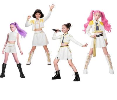 Kinder K-Pop Dämonenjäger Zoey Rumi Mira Kostüm Ausgefallenes Kleid Cosplay für Mädchen Kinder Halloween Karneval