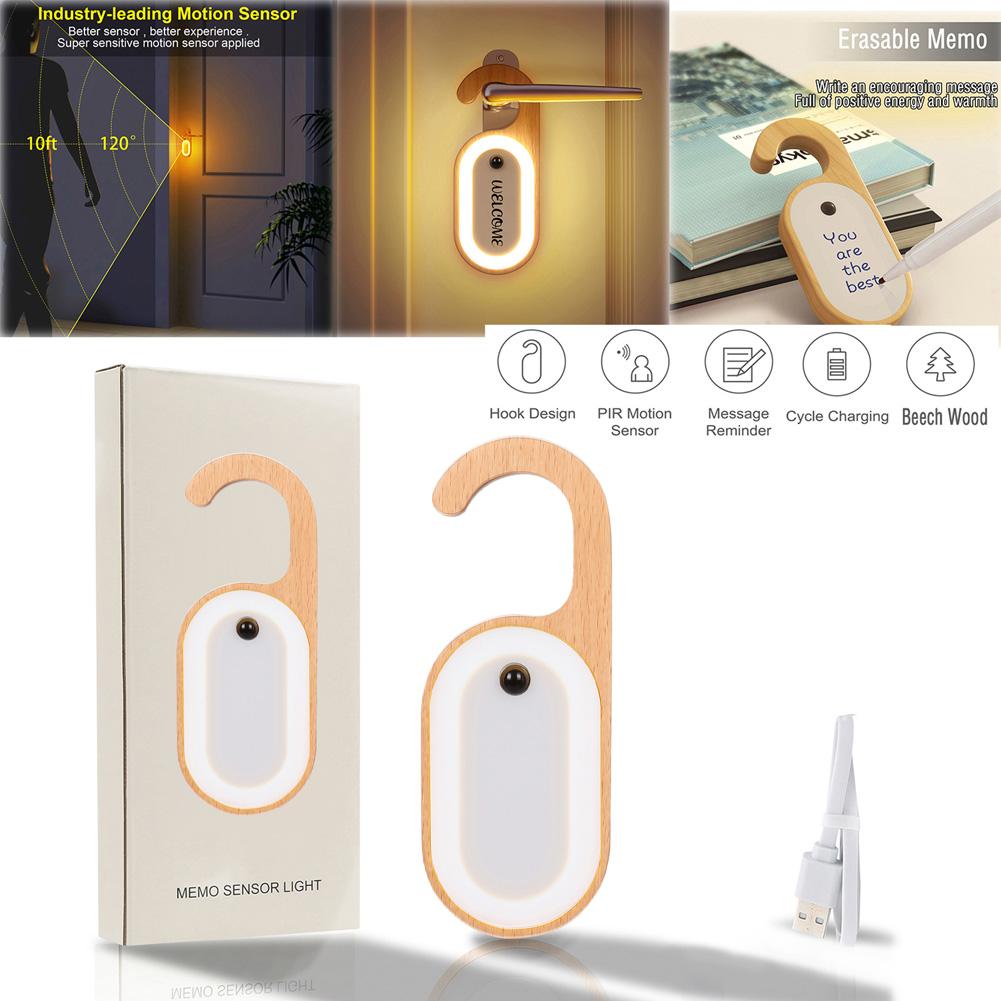 1pcs DC5V 1A Multifunctional USB Rechargeable Message Sensor Light LED Lamp LED Light U-shaped Handle DIY Gift