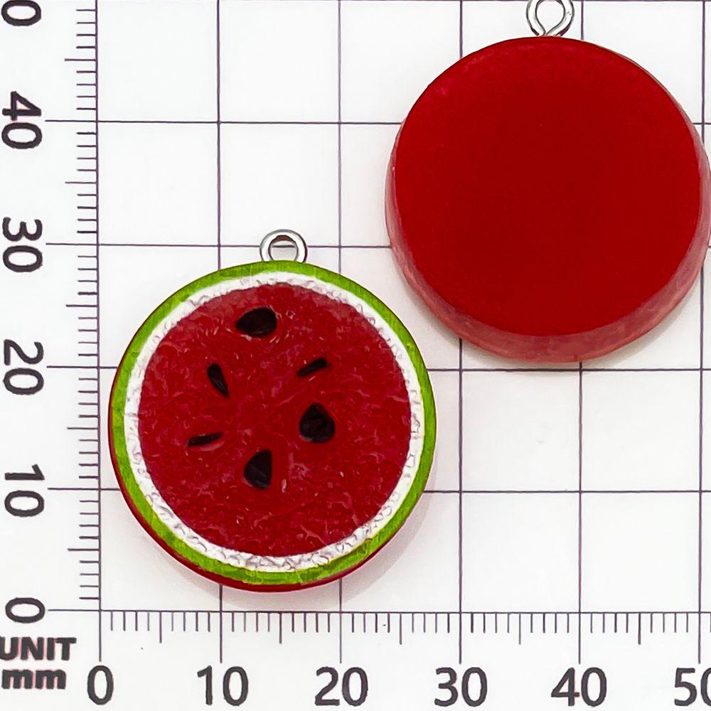 15-Color Resin Cartoon Fruit Pendants: Watermelon & Apple Charms for DIY Jewelry