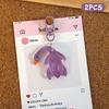 2Pcs Creative Color Change Duck Keychain  Colorful Roast Duck Keychain Novelty Cute Backpack Decoration Accessories Gifts