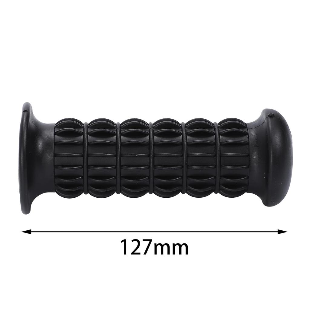 nakira Motorcycle Grip Moped Handle 1 inch 25.4 mm Left and Right Set Rubber G Type (Black)