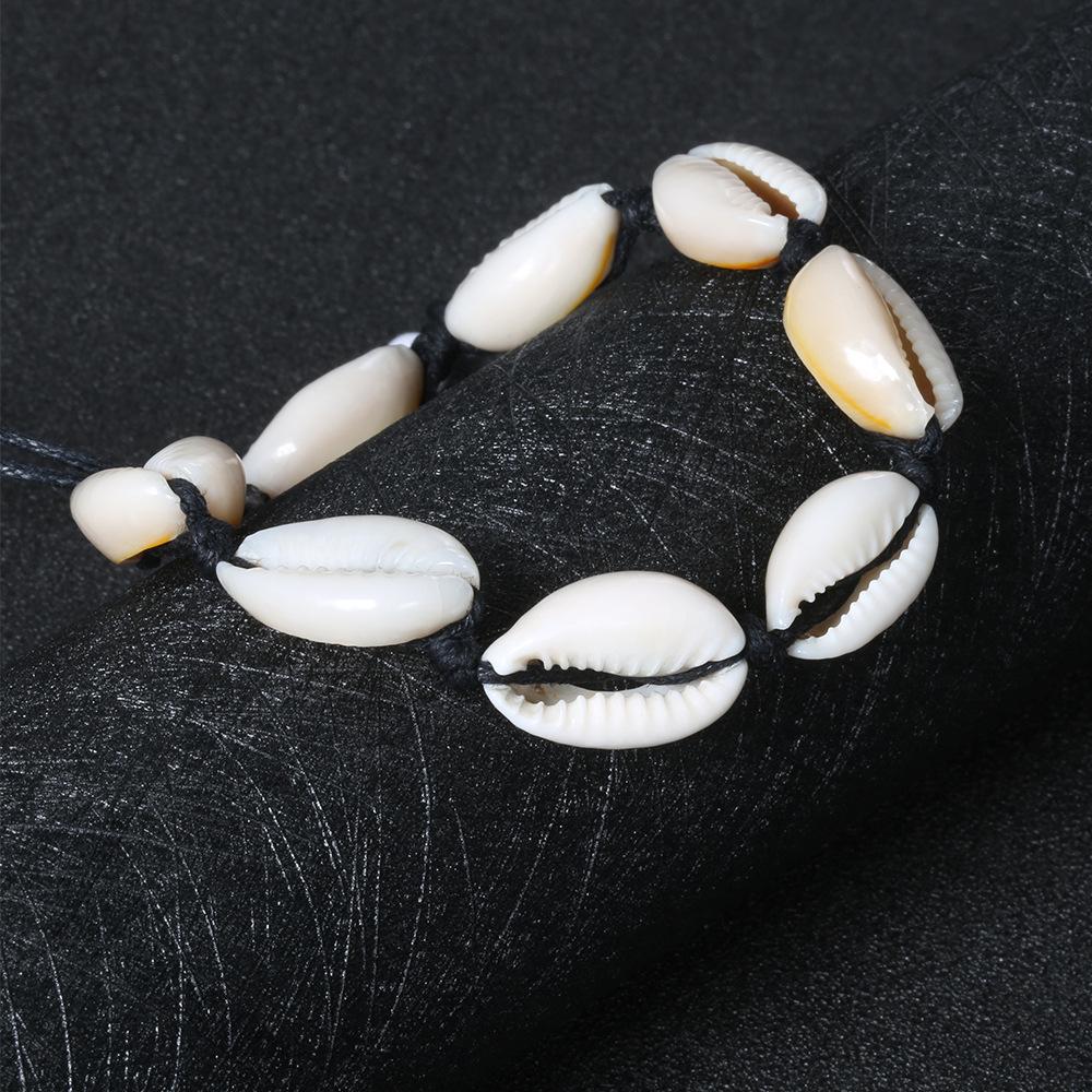 Creative Hand-Woven Shell 8 Anklet Fashion Simple Ethnic Style Beach Collarbone Chain Popular Jewelry