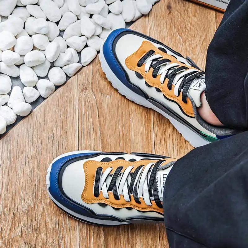 Synthetic Leather Round Toe Top Luxury Shoes Casual Sports And Leisure Original Sneakers Men Beskete High End Sneackers