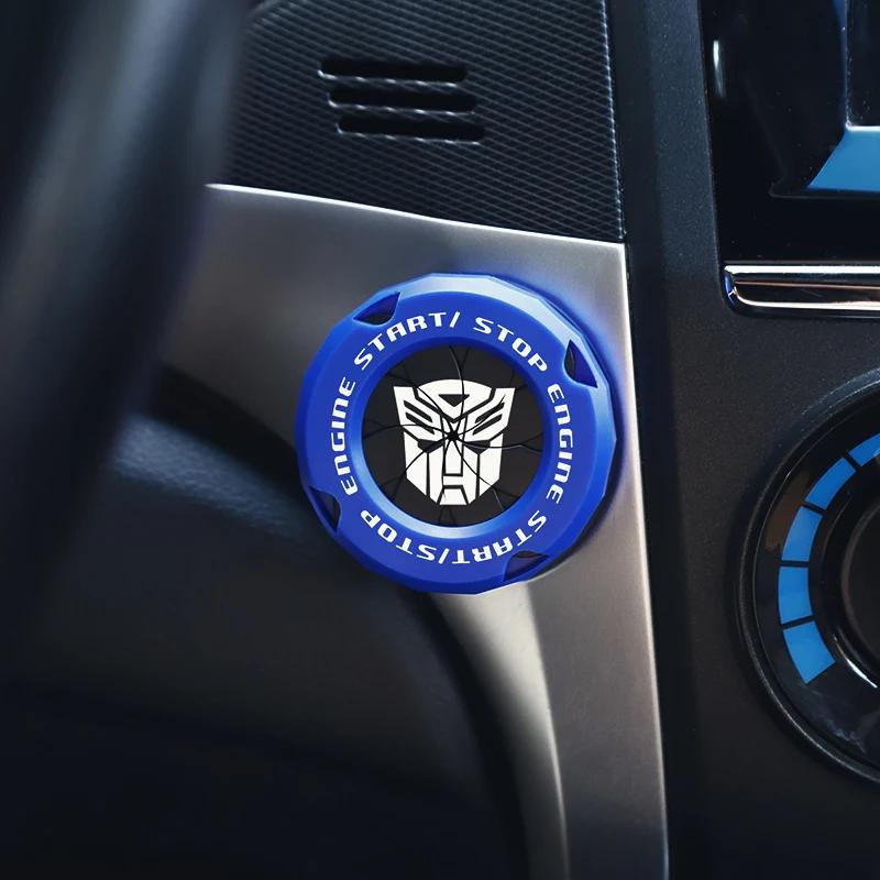 Kryt tlačítka start/stop jedním klíčem do auta Samolepka na výzdobu interiéru auta Ochranný kryt spínače zapalování motoru Startovací kroužek motocyklu