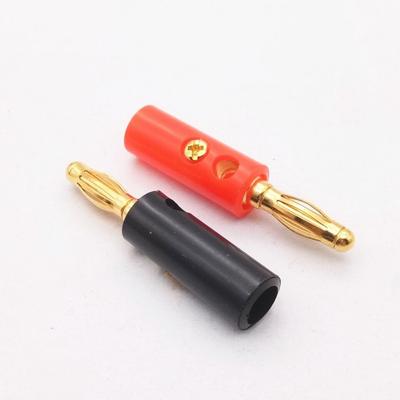 Gold-plated Alloy 4mm Banana Connector Tool-free Installation