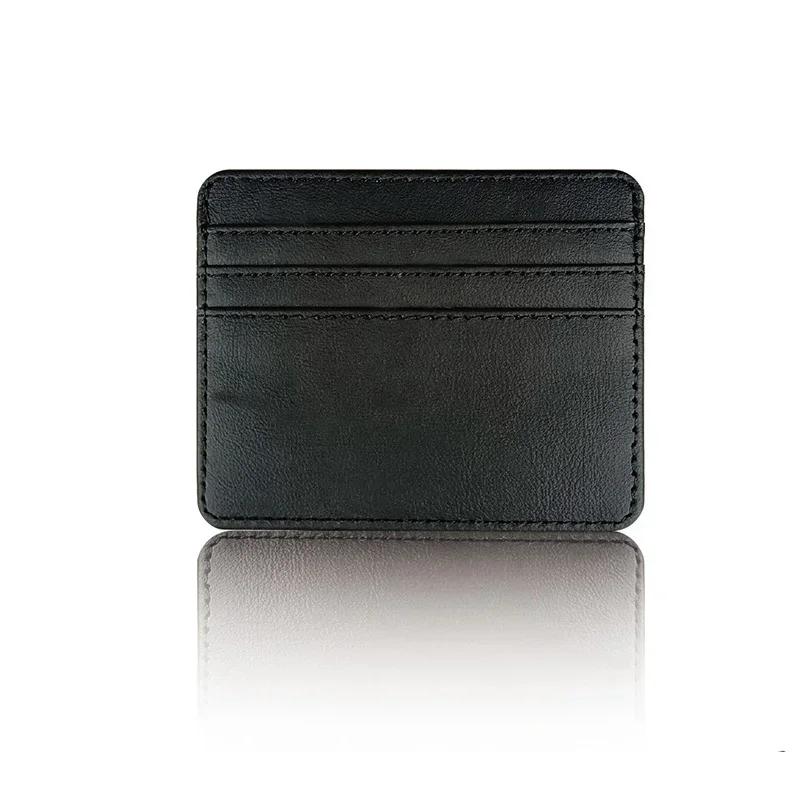 Schlanke Bank Kredit ID-Karten-Organizer-Geldbörse Damen Herren Kartenhalter Münztaschen Kartenetui Dünn Große Kapazität Visitenkartenetuis