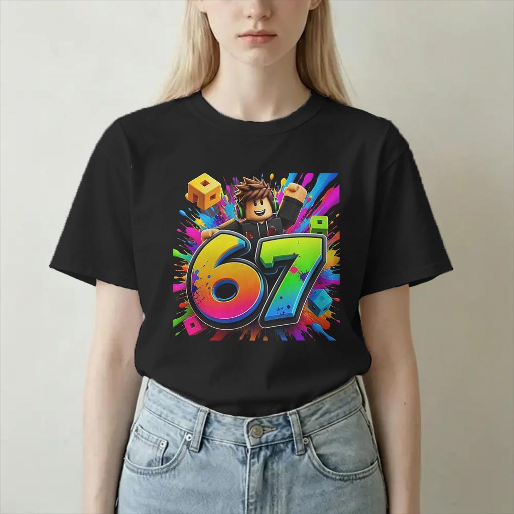 Unisex Unisex TShirt Robot Game 67 Novelty Cotton Tees Short Sleeve Gaming Art T Shirts Round Neck Clothing Plus Size