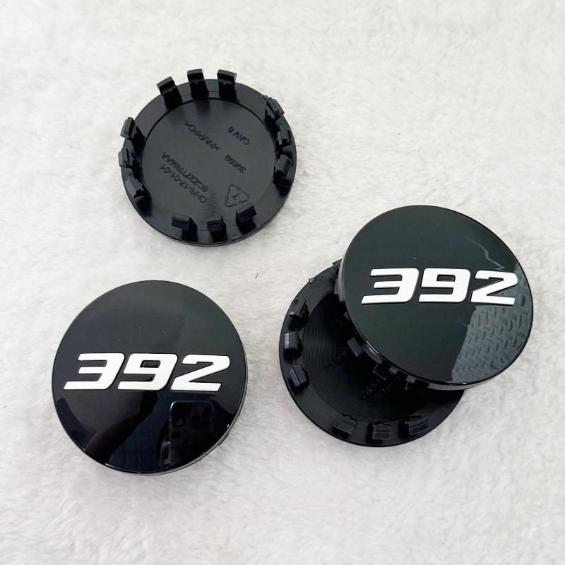 4pcs x 63mm Car Logo Wheel Center Hub Caps Rim Cover Emblem Sticker for Dodge Charger Challenger Hell Cat SRT for Chrysler 300C AA8