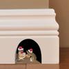 Cute 3D-style Cartoon Mouse Hole Wall Sticker Kitchen Living Room Kid Bedroom Wall Corner Decal Creative Fun Interior Decoration